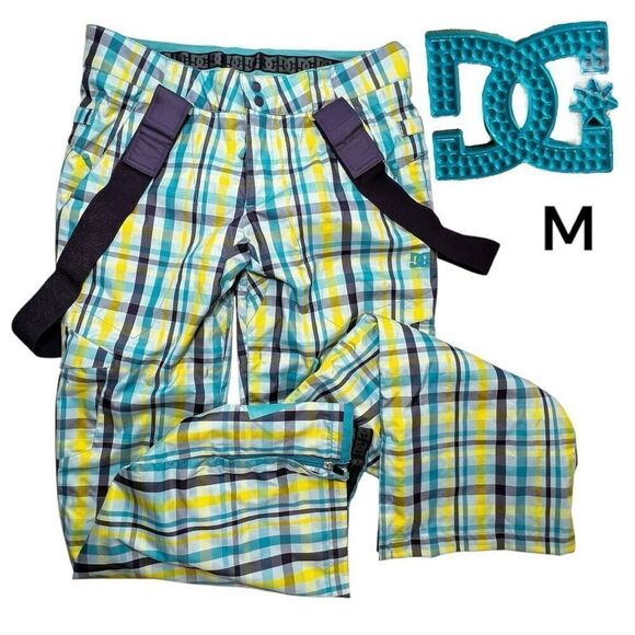 DC Women's Medium Ace Exotex 5K Series Snowboard Ski Snow Pants Multicolor Plaid - Picture 1 of 16